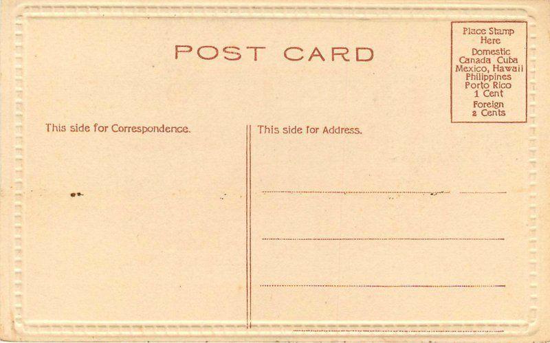 C-1910 Greetings poem Fancy border postcard 3766