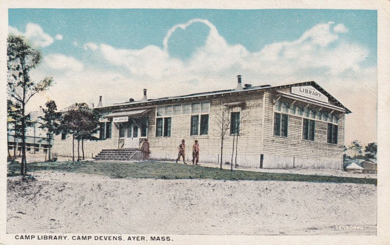 AYER, Massachusetts, 1910-1920s; Camp Library, Camp Devens