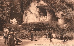Vintage Postcard Versailles Bains D'Apollon Le Dieu Du Soleil Versailles France