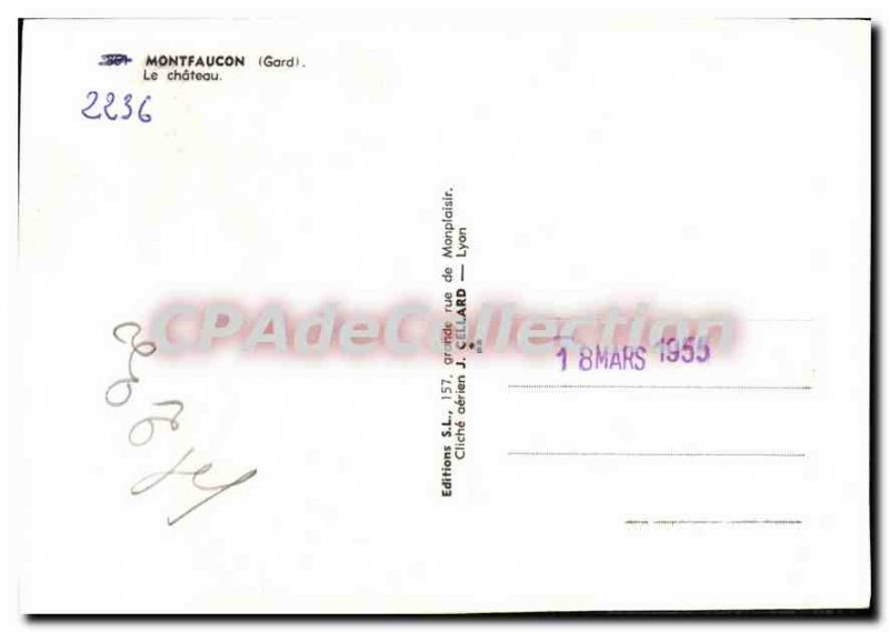 Postcard Modern MONTFAUCON the castle