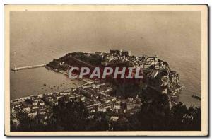 Postcard Old La Douce France Riviera The Rock of Monaco seen from the Grande ...