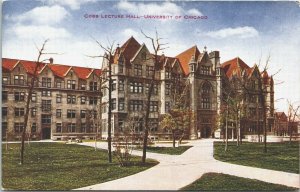 USA Cobb Lecture Hall University Of Chicago Illinois Vintage Postcard 03.57