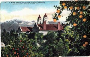 Postcard Home Among Orange Groves San Joaquin Valley Line So Pac R R  California