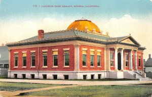 Carnegie Free Library, Eureka, CA Humboldt County c1910s Vintage Postcard
