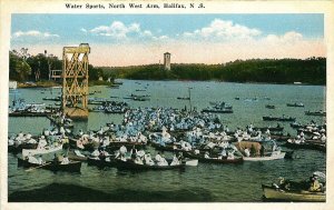 HALIFAX NOVA SCOTIA CANADA WATER SPORTS NORTH WEST ARM VINTAGE POSTCARD