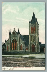 HADDONFIELD NJ FIRST BAPTIST CHURCH ANTIQUE POSTCARD