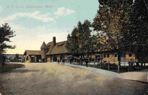 Michigan Central Railroad Depot Kalamazoo Michigan 1909 postcard