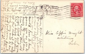 c1910s Christmas Wish Poem Postcard Gilt Border South Sioux City to Whitney A278