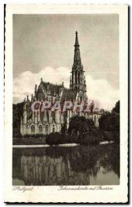 Stuttgart Old Postcard Johanniskircke put Fuersee