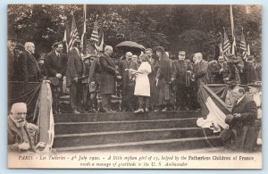 WWI Orphan Girl Fatherless Children Of France American Ambassador Postcard