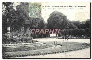 Old Postcard Saint Germain en Laye Le Parterre Roundabout Pontoise Allee Loui...