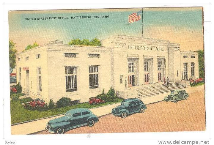 Post Office , Hattiesburg , Mississippi , 30-40s