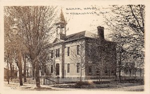 J57/ West Manchester Ohio RPPC Postcard c1910 School House Building  389