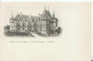 France Postcard - Chateau d' Azay-le-Rideau - Facade Principale - Ref 16740A
