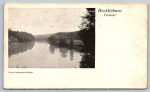 Brattleboro  Vermont  From Suspension Bridge   Postcard  1905