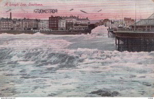 SOUTHSEA, Hampshire, England, PU-1910; A Rough Sea