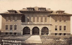 E90/ Sistersville West Virginia RPPC Postcard 1910 New High School