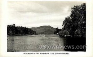 Motor Boat in Blue Mountain Lake, New York