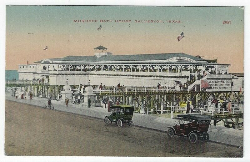 Galveston, Texas, Vintage Postcard View of Murdock Bath House | United ...