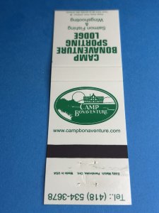 CAMP BONAVENTURE SPORTING LODGE Quebec Gaspe Canada Matchbook Cover MB162
