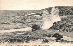 Shore Lake Superior On Canadian Pacific Railway Canada Vintage Postcard 1910