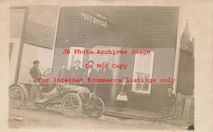 NE, Mullen, Nebraska, RPPC, Post Office, Entrance View, Early Auto, Photo