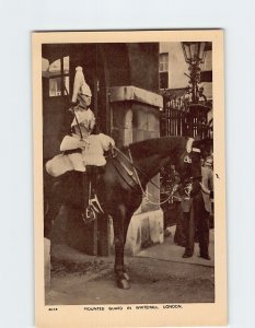 Postcard Mounted Guard In Whitehall London England