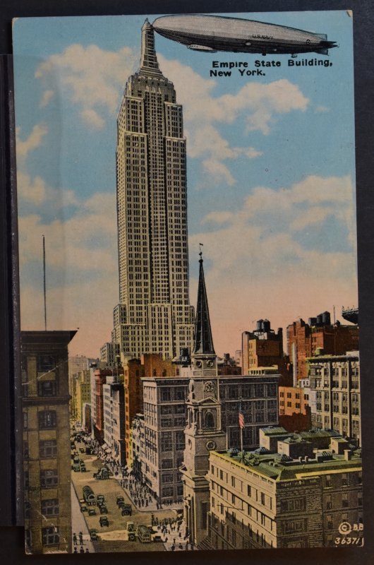 New York, NY - Empire State Building with docked Airship