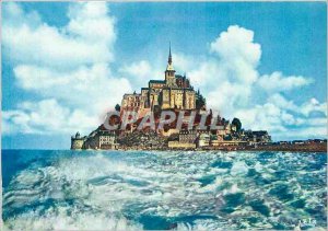 Modern Postcard Mont Saint Michel south coast at high tide