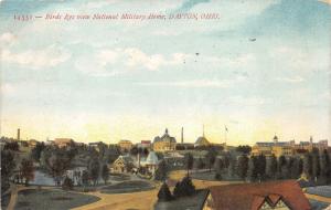 Dayton Ohio Bird's Eye View of National Military Home~Houses-Bldgs-Pond~1910 Pc