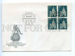 417390 Switzerland 1964 year First Day COVER definitive block of four stamps FDC