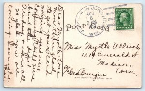 LAKE MILLS, Wisconsin WI ~ Temperance W.C.T.U. PUBLIC FOUNTAIN 1913 Postcard