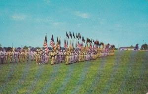 New Jersey Fort Dix Massing Of The Colors Of All Units At Formal Parade 1953