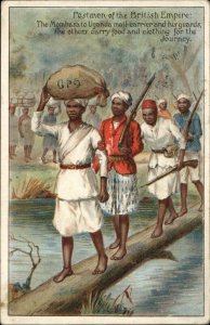Uganda Africa British Empire Indigenous Postmen Postal Workers Vintage Postcard