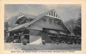 Boyd Villa River Road Niagara Falls Canada postcard