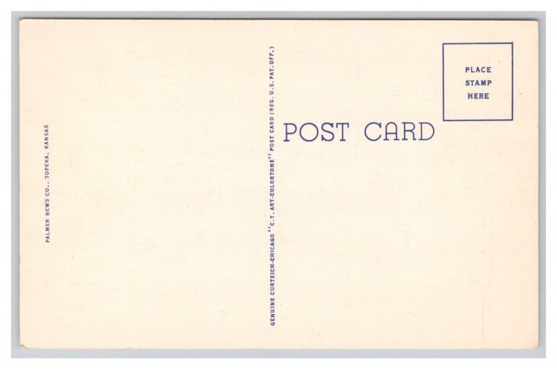 Topeka Kansas Aeroplane View Postcard