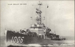 Newport Rhode Island RI Battleship U.S.S. Dealey DE-1009 Vintage Postcard