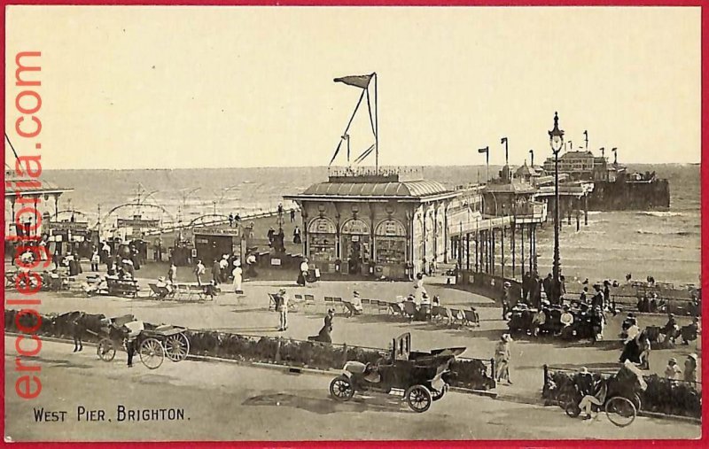 ai0031 -  GREAT BRITAIN - VINTAGE POSTCARD - Brighton, West Pier