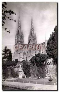 Old Postcard Quimper La Cathedrale view Quays