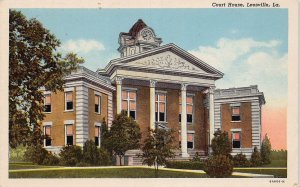 J78/ Leesville Louisiana Postcard c1940s Court House Building 77