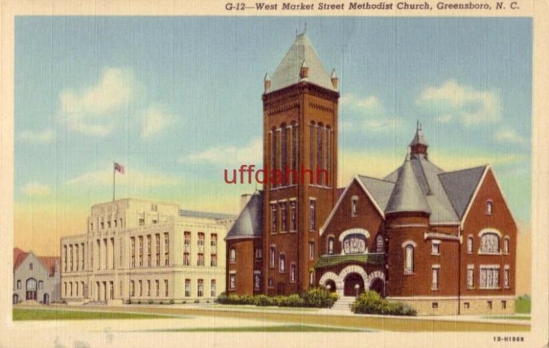 WEST MARKET STREET METHODIST CHURCH. GREENSBORO, NC 1946