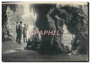 Postcard Old Photography Bois de Vincennes Inside the cave