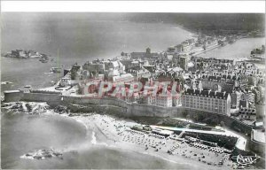 Modern Postcard St Malo L and V Aerial view of the City Remparts Beach