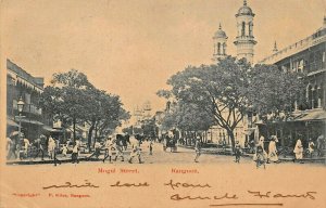 RANGOON BURMA MYRANMAR~MOGUL STREET~P KLIER PHOTO POSTCARD 