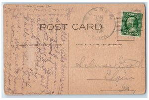 DPO Gunder Iowa IA Postcard Pretty Woman Sat On Rack 1911 Posted Antique