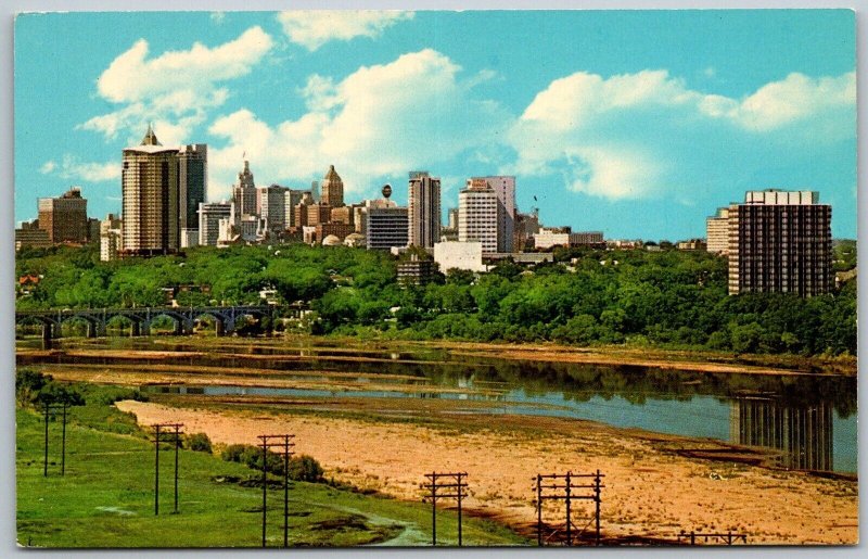 Tulsa Oklahoma 1960s Postcard Skyline View