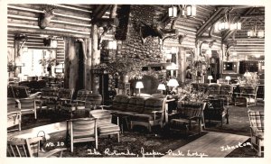 Vintage Postcard The Rotunda Jasper Park Lodge Canada RPPC Real Photo