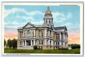 Cheyenne Wyoming WY Postcard View Of Capitol Building Ogden UT 1920 Vintage