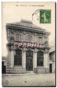 Postcard Former Bank Caisse d & # 39Epargne Melun