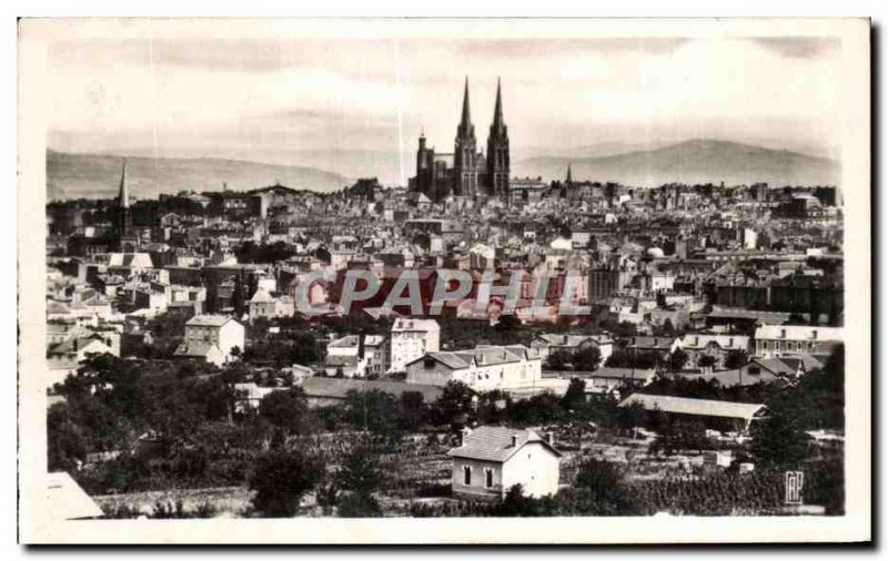 Old Postcard Clermont Ferrand General view taken of the Four Roads